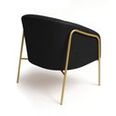 Ver imagem 6 de Poltrona Sala Industrial Alta Dourado Stella Sintético Pu Preto D03 - D’Rossi