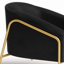 Ver imagem 7 de Poltrona Sala Industrial Alta Dourado Stella Sintético Pu Preto D03 - D’Rossi