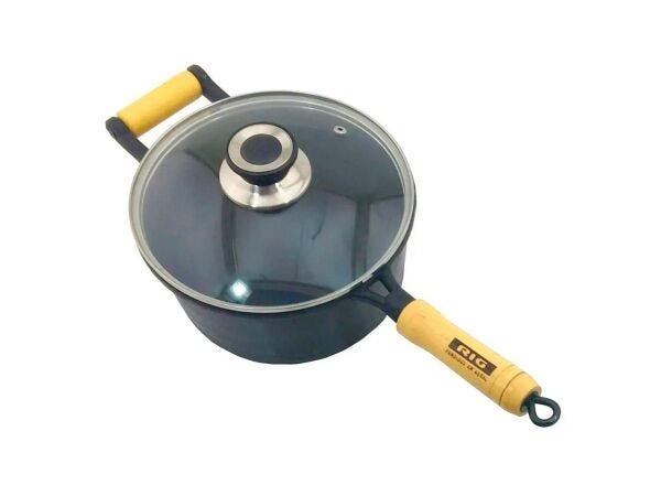 Caçarola de Ferro Com Cabo e Tampa de Vidro - 8 Lt - 1