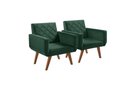 Ver imagem 1 de Kit 2 Poltronas 1 Lugar Anabelle Unidecor Verde
