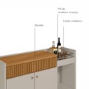 Ver imagem 3 de Buffet Aparador Accra 2 Portas Pés de Madeira Babus - Nature / Off White