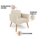 Ver imagem 6 de Kit 2 Poltronas Pés Palito Castanho Marisa Corino Bege D03 - D'Rossi