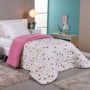 Ver imagem 1 de Coberdrom Edredom Bailarina Solteiro Dupla Face Malha Manta Soft Rosa - 100% Poliéster