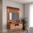 Ver imagem 1 de Rack Movelove 2 Portas e 1 Gaveta com Painel Led Efeito Ripado para Tv 70 Polegadas River 136cm