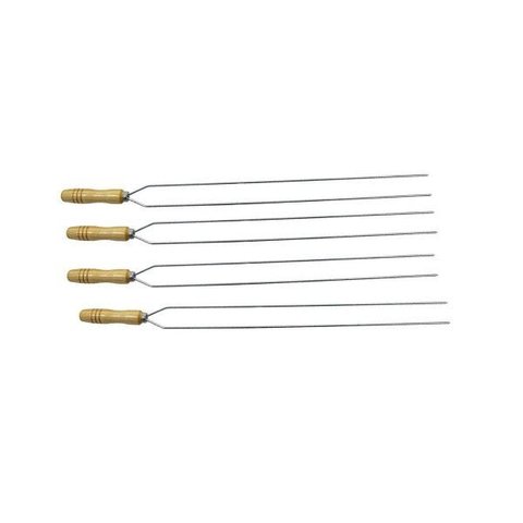 Espeto Duplo para Carne de Churrasco 55 Cm