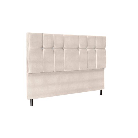 Cabeceira Opala Bege Estofada para Cama Box Casal Queen Size 164cm Quarto Luxo Jbe Móveis