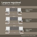Ver imagem 7 de Cabeceira Extensível Estofada com 2 Mesas de Cabeceira Espelhadas Branco/Silver Madesa