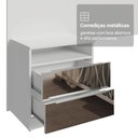 Ver imagem 6 de Cabeceira Extensível Estofada com 2 Mesas de Cabeceira Espelhadas Branco/Silver Madesa
