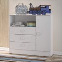 Ver imagem 1 de Cômoda de Bebê 3 Gavetas 1 Porta 1360 Baby Branco