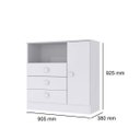 Ver imagem 3 de Cômoda de Bebê 3 Gavetas 1 Porta 1360 Baby Branco