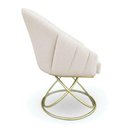 Ver imagem 5 de Kit 2 Poltronas Luxo Alana Linho Base Luxo Dourado - Pallazio Cor:Bege