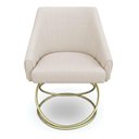 Ver imagem 4 de Kit 2 Poltronas Luxo Alana Linho Base Luxo Dourado - Pallazio Cor:Bege