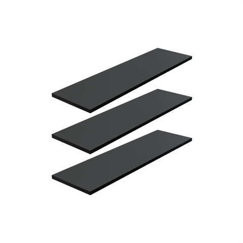 Kit 3 Prateleira Preta 70X20 + Suporte Flutuante Mdf  Organizadora Decoração Cozinha Banheiro Sala