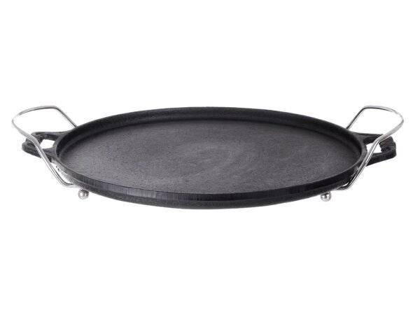 Forma Pizza Ferro Fundido Com Suporte Santana Pequena 24 Cm - 1