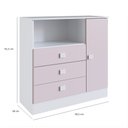 Ver imagem 3 de Cômoda de Bebê 3 Gavetas 1 Porta 1360 Baby