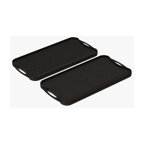 Chapa Bifeteira Gourmet Dupla Face Alça Ferro 26x48 Cm