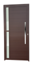 Ver imagem 1 de Porta Alumínio Lambril Visione c/Puxador D.Marrom Corten 100 Brimak