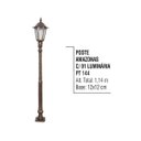 Ver imagem 2 de Poste Amazonas Para Jardim De Alumínio 01 Luminária 1,14m