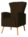 Ver imagem 5 de Kit 2 Poltronas Estofada Melinda Sala Recepção Suede:Marrom/Liso