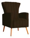 Ver imagem 3 de Kit 2 Poltronas Estofada Melinda Sala Recepção Suede:Marrom/Liso