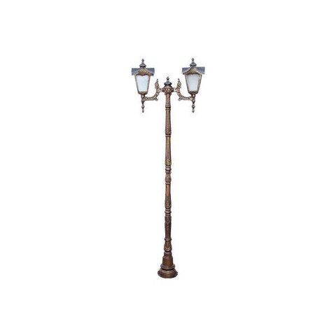 Poste Colonial Madri para Jardim Alumínio 02 Luminária 1,71m