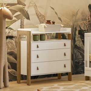Cômoda Trocador Infantil Fantasia 4410 Qmovi Branco Acetinado