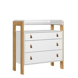 Cômoda Trocador Infantil Fantasia 4410 Qmovi Branco Acetinado - 3