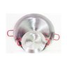 Paellera Tacho Aço Inox 2mm 56 Litros 91cm Alça Vermelha - 1