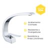 Torneira Banheiro Cascata Misturador Monocomando Aço Inox 304 Luxo - Brinovar - 2
