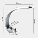 Ver imagem 6 de Torneira Banheiro Cascata Misturador Monocomando Aço Inox 304 Luxo - Brinovar