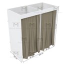 Ver imagem 3 de PROVADOR PLUS SIZE DUPLO LOJA COM FUNDO 100% MDF M507.B MUNDI MOVEIS