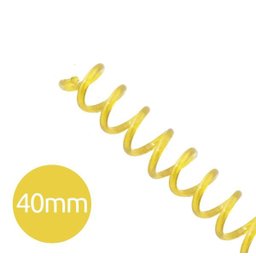 Espiral para Encadernação Amarelo Transparente 40mm 350 Folhas 20 und - 2