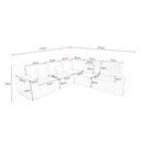 Ver imagem 5 de Kit Sofá Modular 5 Lugares Moderno Curvo Orgânico Adapt Linho Bege