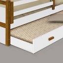 Ver imagem 3 de Cama Solteiro com Auxiliar e 2 Colchões Bianca com Grade de Proteção Branco/mel
