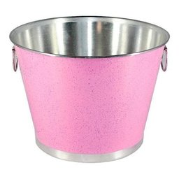 Balde Gelo e Cerveja Alumínio Profissional Rosa 9 Litros - Rosa - Balde Gelo sem Alça - 1