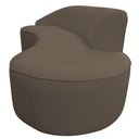 Ver imagem 5 de Sofá Curvo 03 Lugares 180cm Braço Direito Eron Bouclê Marrom - Casaepoltrona