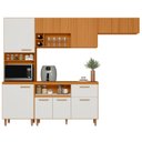 Ver imagem 6 de Cozinha Compacta Ema Freijó Uv/off Acetinado/ripado Frisado Z44 - Mpozenato