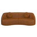 Ver imagem 3 de Sofá Decorativo com Almofadas 3 Lugares 288cm Tressê Zion M22 Sintético Caramelo - Mpozenato