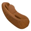Ver imagem 6 de Sofá Decorativo com Almofadas 3 Lugares 288cm Tressê Zion M22 Sintético Caramelo - Mpozenato