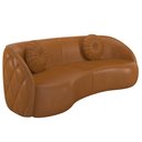 Ver imagem 1 de Sofá Decorativo com Almofadas 3 Lugares 288cm Tressê Zion M22 Sintético Caramelo - Mpozenato