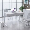Ver imagem 2 de Mesa Office 120x60x75cm C/02 Gavetas Kuadra Branco Chess - Est.branca