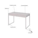Ver imagem 4 de Mesa Office 120x60x75cm C/02 Gavetas Kuadra Branco Chess - Est.branca