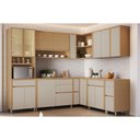 Ver imagem 6 de Gabinete Cozinha Modulado Balcão Condessa 1PTA Canto Reto 93cm Greige Nesher