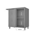 Ver imagem 3 de Gabinete Cozinha Modulado Balcão Condessa 1PTA Canto Reto 93cm Greige Nesher