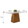 Mesa de Jantar Jasmin 160x90 com 6 Cadeiras Caroline Ipê/Off White/Linho Marrom Claro - PR Móveis - 3