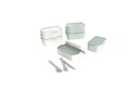 Ver imagem 1 de Marmita Prática Bento Box Dupla 1,2l Microondas com Talheres:branco