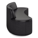 Ver imagem 3 de Sofá Decorativo 3 Lugares 210cm Bélgica Curvo Pu Preto G15 - Gran Belo