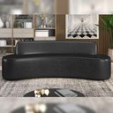 Ver imagem 1 de Sofá Decorativo 3 Lugares 210cm Bélgica Curvo Pu Preto G15 - Gran Belo