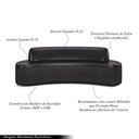 Ver imagem 7 de Sofá Decorativo 3 Lugares 210cm Bélgica Curvo Pu Preto G15 - Gran Belo