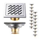 Ver imagem 1 de Ralo Kit 16 Uni 10x10 Aço Inox Anti Odor Banheiro Anti Inseto Lavabo Higienico Seguro Resistente Ant
